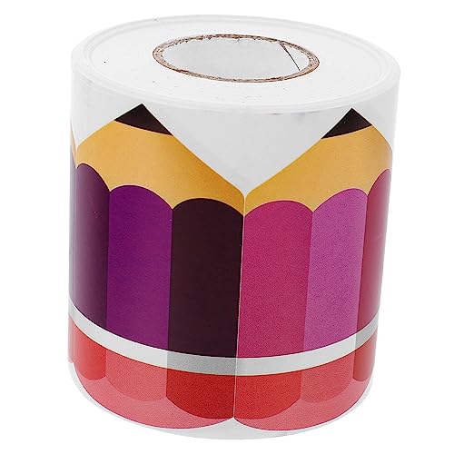 SECFOU 1 Rolle Grenzaufkleber kreis aufkleber Dekoration trimmen groovig Makramee classroom decorations easy putz Tafelrandaufkleber Grenzpapier Schuldekor Kupferplattenaufkleber Colorful von SECFOU