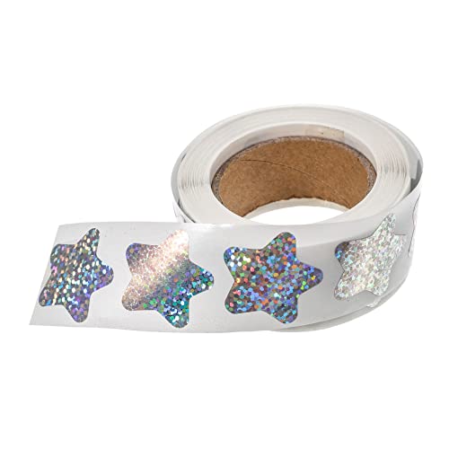 SECFOU 1 Rolle Selbstklebende Glitzerstern Aufkleber Bunte PVC Dekorative Sterne Für Scrapbooking Und DIY Projekte Funkelnde Geschenketiketten Und Aufkleber von SECFOU