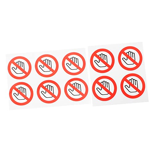 SECFOU 10Pcs Warnschild Aufkleber Berühren Nicht Kleine Label Warnungs -Slogan -Aufkleber Kleber Ohne Berührungsschild Aufkleber Kleber Aufkleber Verboten von SECFOU