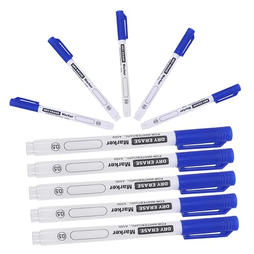 SECFOU 10St Post Whiteboard-Marker großes Whiteboard Notizen Whiteboard-Stifte Punkt schreibkladde whiteboard stift tafelstift pen markers Schüler Markierstift Graffiti-Stift Plastik Blue von SECFOU