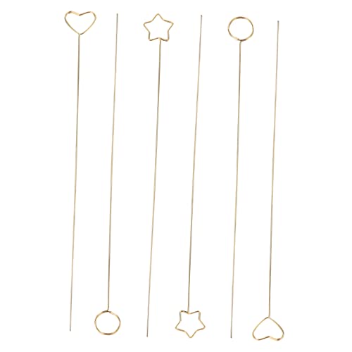 SECFOU 30st Blumen Karten Halter Hochzeitssträuße Blumen Blumenpflückerhalter Star-memo-clip Kartenhalter Für Blumenpflücker Blumenstrauß Kartenhalter Stick Blumen-fotoclips Eisen Golden von SECFOU