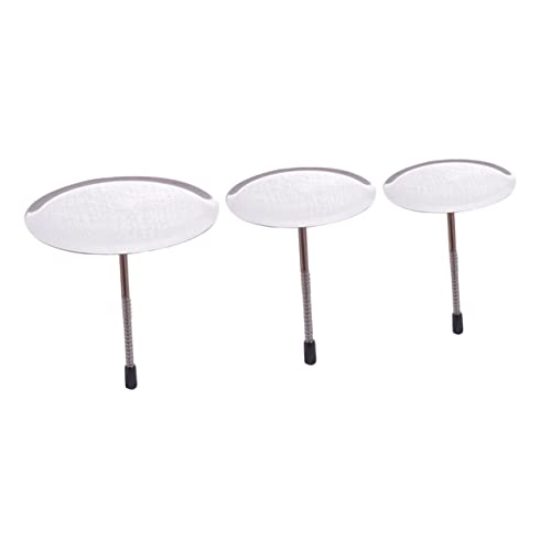 SECFOU 3St Nägel montieren küchenmaschiene kochgeschirr tortendekoration cakecicles Kuchen dekorieren Nagel Dessertschalen Kuchenform Blumennagel für Cupcake Rostfreier Stahl Silver von SECFOU