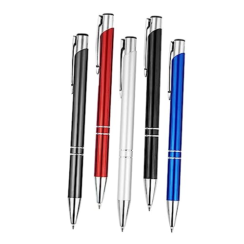 SECFOU 5 Stück Metall Kugelschreiber, Schreibstift Für Den Täglichen Gebrauch, Business Kugelschreiber, Druckschreibstift, Schreibzubehör, Schreibkugelschreiber, Business Stift, SECFOU 5 Stück Metall Kugelschreiber, Schreibstift Für Den Täglichen Gebrauch, Business Kugelschreiber, Druckschreibstift, Schreibzubehör, Schreibkugelschreiber, Business Stift, von SECFOU
