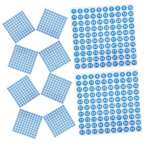 SECFOU 50 Blatt Nummernaufkleber Selbstklebende Kleidungsklassifizierungsaufkleber Nummernetiketten Für Einfache Identifikation Und Organisation Von Textilien Ideal Für Den Privaten von SECFOU