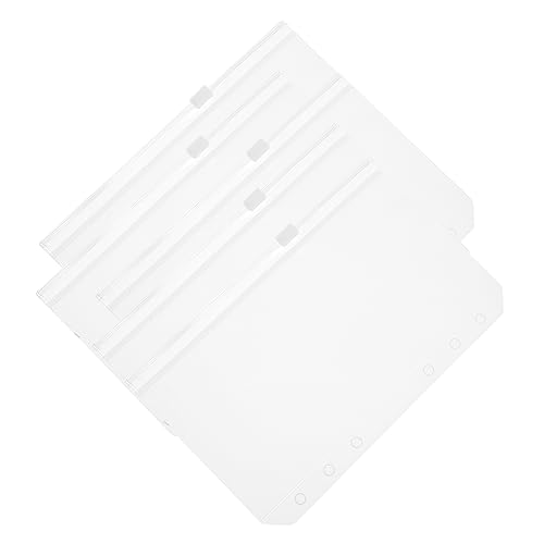 SECFOU 5er Set Transparentes A7 Dokumentenordner Mit Reißverschluss PVC Binder Taschen Für Lose Blätter Notizbuch Ordner 6 Loch Aktenhüllen von SECFOU