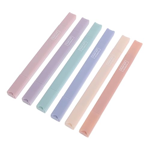 SECFOU 6St Textmarker schreibutensilien büroradio markierungsstift schulm schoot schuler Büro Mark Stift bunter Filzstift lustige Stifte Markierstift beachten kleiner Highlighter Plastik von SECFOU