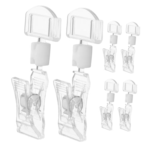 SECFOU 6st Preisschild Clips Für Warenschilder Kleidungsdisplay Preisclip Drehbare Clips Kleiner Schildhalter Einzelhandelsbedarf Sign-display-clips Warenpräsentation Klemmgestell Acryl von SECFOU