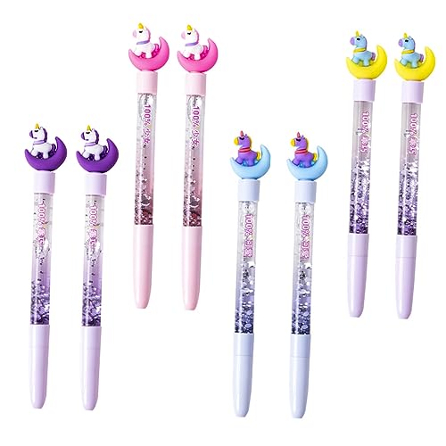 SECFOU 8st Schwarzer Filzstift Tierischer Stift Cartoon-tier-stifte Farbige Kugelschreiber Schreibzubehör Haushalt Kawaii Stifte Kawaii Niedliche Tintenstifte Schwarze Gelstifte Plastik von SECFOU