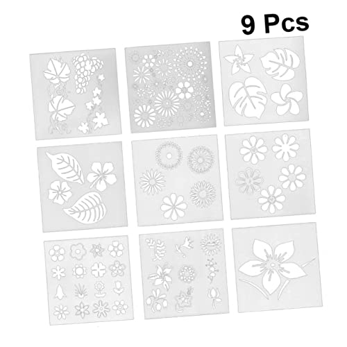 SECFOU 9 Stück Blumen Schablonen Kuchenform Set Hohle Blumen Kuchenform Für Kreative Keks Und Tortendekoration Der Heimischen Küche Ideal Für Backliebhaber Und Bastler von SECFOU