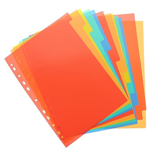 SECFOU A4 Trennstreifen 3 Sets Indexseiten Trennblätter Für 1 Loch Ringbinder Und Notizbücher 12 Stufige A4 Trennblätter Ideal Für Alle A4 Dokumente Vielseitige Binder Trenner von SECFOU