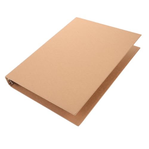 SECFOU A4 Vintage Notizbuch Mit Ringen Schlanker Ringbinder Aus Kraftpapier 30 Loch Einfacher Stil Ideal Für Schule Und Büro von SECFOU