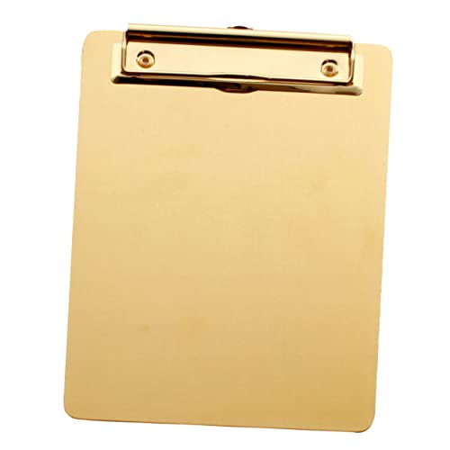 SECFOU A5 Zwischenablage Clip Planke Papierhalter Klemmbrett Schreibtafel A4 Zwischenablage Ordner Klassenzimmer-klemmbretter Stift Zwischenablage Handeln Zwischenablage Schreiben Golden von SECFOU