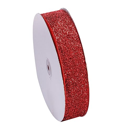 SECFOU Glitzerband Dekoband Mehrfarben Für Festtags Und Hochzeitsdekoration Geschenkverpackung 1cm Breite von SECFOU