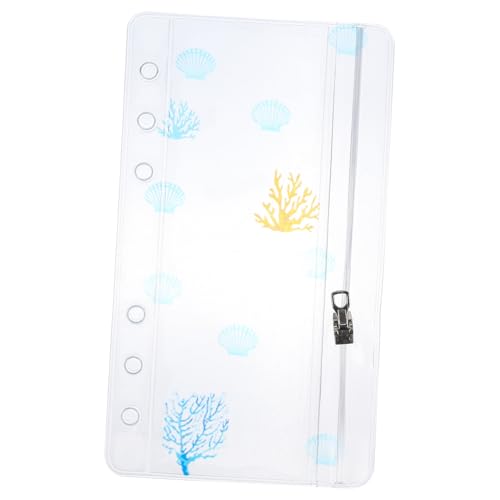 SECFOU Loseblatt-notizbuch Durchsichtige Umschläge Rechnung Binder Taschenschutz Planereinsätze Reißverschlusstasche Für Scrapbooking Nachfüllbares Notizbuch Geldumschläge Ordner Pvc von SECFOU