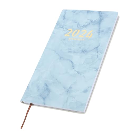 SECFOU Notizbuch Memoboard Bequemer Akademischer Planer Agenda Notizblock Haushaltsplaner Buch Planer-organisator Schreibbuch Monatsplaner Notizblock Haushaltsplaner Organizer Pu Blue von SECFOU