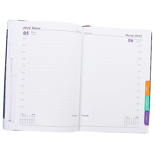 SECFOU Notizbuch aufgabenheft büromaterial Arbeitsplaner kalender the notebook buch Jahresplan Notizblock Notizbücher für die Arbeit Schulheft Zeitplaner tragbarer Notizblock Papier Navy von SECFOU