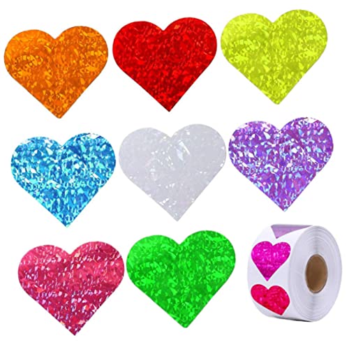 SECFOU Selbstklebende Herzaufkleber Für Valentinstag 8 Bunte Designs 38mm Ideal Für DIY Bastelprojekte Und Geschenkverpackungen Perfekt Als Envelope Stickers Und von SECFOU