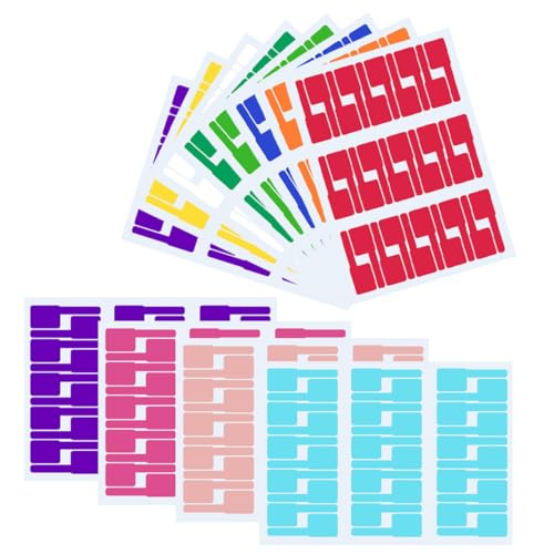 SECFOU Selbstklebende Kabeletiketten Für Kabelmanagement Druckbare Etiketten Für Die Identifizierung Von Elektronikdrähten Und Kabeln Mehrfarbig Ideal Für Home Office Und von SECFOU