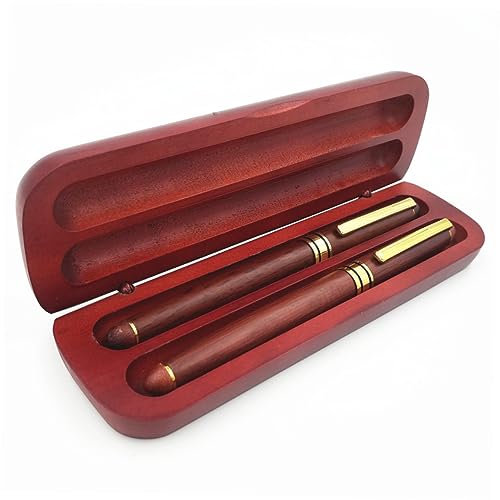 SECFOU Signierstift Set Rosewood Füllfederhalter Mit Kasse Hochwertiger Kugelschreiber Pastellfarben Ideal Für Schule Uni Und Büro Schulbedarf von SECFOU