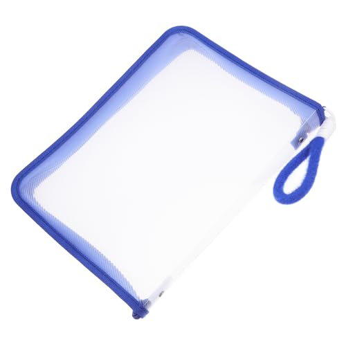 SECFOU Transparente Aktentasche Netztasche Kunststoff Aktenordner Tragbarer Aktenordner Organizer Transparente Aufbewahrungstasche Aufbewahrungstaschen Beutel Bastelaufbewahrung von SECFOU