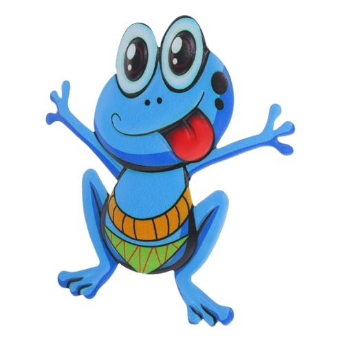 SECFOU Wandbehang Aus Eisenfrosch Dekoration Metallwandkunst Für Draußen Frosch-balance-baum Tierskulptur An Der Wand Froschgartenstatuen Metall-garten-wandkunst Frosch Wandstatue Blue von SECFOU