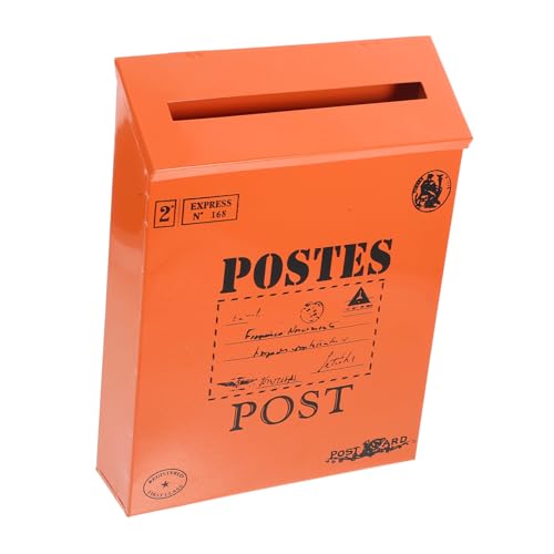 SECFOU Wandbriefkasten Aus Im Vintage Stil Antike Postbox Zur Wandmontage Rostfrei Ohne Schloss Für Außenbereiche Eleganter Briefkasten Für Garten Und Heimdekoration von SECFOU