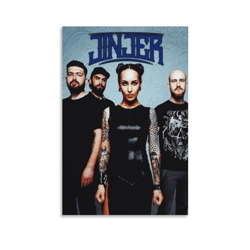 SECOLI Jinjer Band Leinwand-Poster, dekoratives Gemälde, Wandkunstdruck, modernes Dekor, ungerahmt, 40 x 60 cm von SECOLI