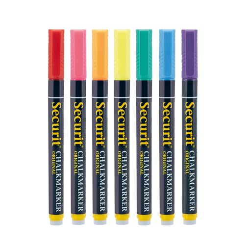 Securit BL-SMA100-V7-AS Original Chalk Marker Kreidemarker, Buchstabendruck, Multicolor, S von SECURIT