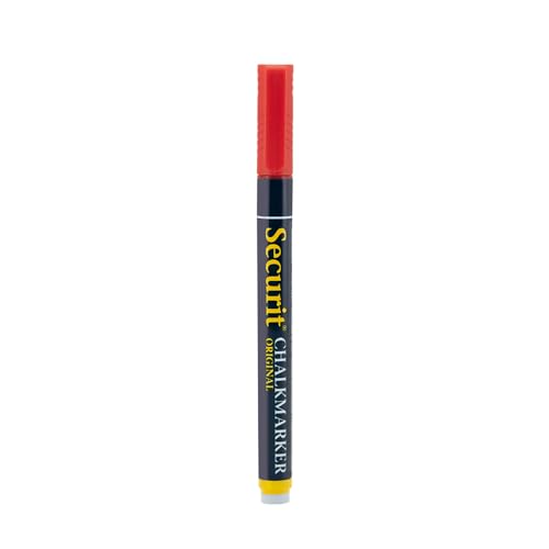 Securit SMA100-RD Chalk Marker Kreidemarker ORIGINAL SMALL, rot, Buchstabendruck, S von SECURIT