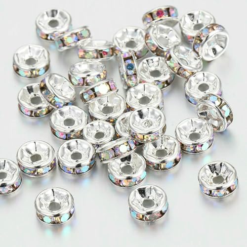 200 Stück/Los Strass-Rondellen-Kristallperlen, flach, 4, 6, 8, 10 mm, lose Abstandsperlen für DIY-Schmuckherstellung, Zubehör, Zubehör, AB-Farbe, 10 mm 200 Stück/Los Strass-Rondellen-Kristallperlen, flach, 4, 6, 8, 10 mm, lose Abstandsperlen für DIY-Schmuckherstellung, Zubehör, Zubehör, AB-Farbe, 10 mm von SEDRGH