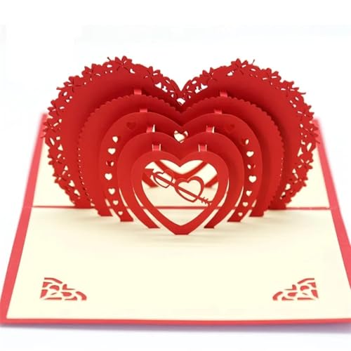 1 Stück personalisierte Hochzeitseinladungskarte 3D-Pop-up-Karten Hochzeitseinladungen Partygeschenke Hochzeitsgrußkarte Jahrestag Valentinstagsgeschenke Postkarte(Style14) von SEEHA