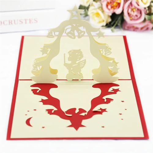 1 Stück personalisierte Hochzeitseinladungskarte 3D-Pop-up-Karten Hochzeitseinladungen Partygeschenke Hochzeitsgrußkarte Jahrestag Valentinstagsgeschenke Postkarte(Style5) von SEEHA