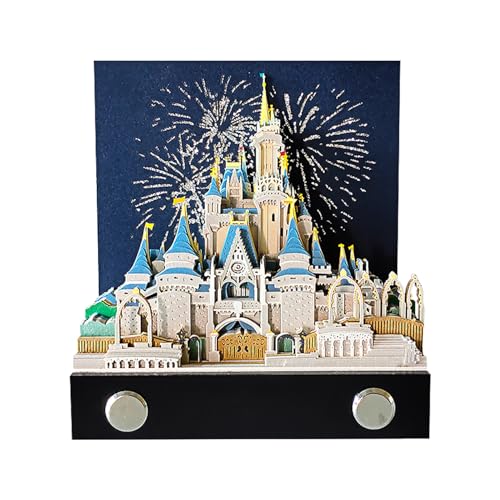 3D Kalender 2025, 3D Wochenkalender Abreißen, 3D Tischkalender-Notizblock, 3D Notizblock, 3D Papierskulptur, 3D Kreative DIY Desktop-Ornament (Style Romantic Castle) von SEHAUSEU