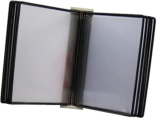Hängemappen-Organizer für die Wand, 10 doppelseitige Ordner, wandmontierter Aktenhalter, Poster-Flip-Book-Display, wandmontiertes Referenzsystem(Color:Svart) von SEIBES