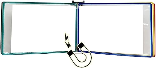 Hängemappen-Organizer für die Wand, A4-Display-Wandordner – A4 [8,26 Zoll × 11,69 Zoll] 10 Taschen, an Metallvorrichtung befestigt(Color:Color) von SEIBES