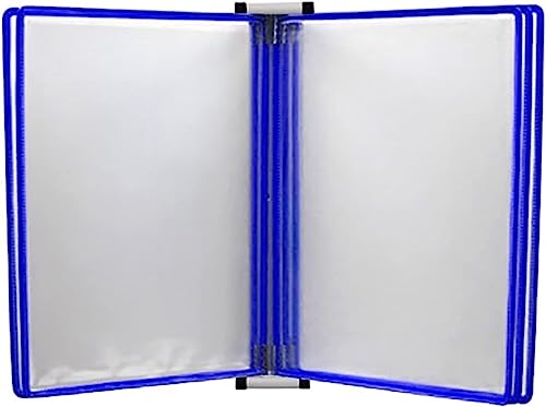 Hängemappen-Organizer für die Wand, Wandordner im A4-Format, 10 Hüllen(Color:Blu) von SEIBES