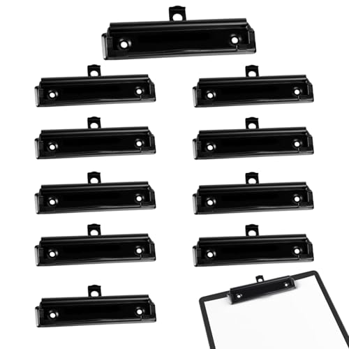 12cm Klemmbrett Clips, Montierbare Klemmbrett Klemme, Clipboard Zwischenablage Ordner Klemmen mit Gummigriff für Büro, Schule, Schreibwaren (10er Pack) von SEIWEI