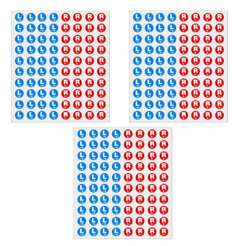 3 Bögen L & R Aufkleber, wasserfeste Richtungsanzeiger-Etiketten, selbstklebendes linkes und rechtes Unterscheidungszeichen für Flughäfen, Bahnhöfe von SEIWEI