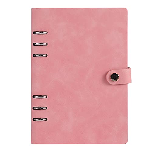 A5 / A6 Leder Notizbuch, 6 Ring Binder Cover Nachfüllbar Loseblatt Notizbuch Binder Ringe mit 100 Blatt Papier von SEIWEI