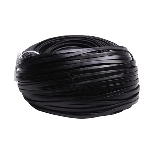 5 Meter Flache echte echte Lederschnur, Fadendurchmesser 3 mm, schwarz, braun, Lederseil, Schnur, DIY-Armband, Halskette, Schmuckherstellung von SELCOA