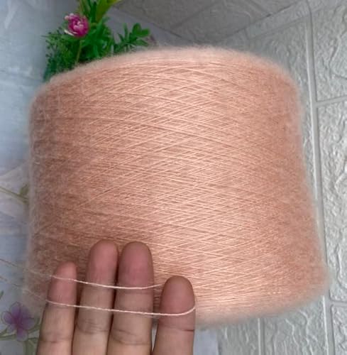 SELCOA 520 g superschönes rosa weiches, gesundes Plüsch-Mohair-Garn zum Stricken von Baby-Bio-Acryl-Gewebe-Häkelgarn von SELCOA