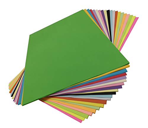 Tonpapier A4, 70 g/m², 100 Blatt 20 Farben, doppelseitiges buntes Origami-Papier, Recycling-Pastell-Kopierpapier und handgefertigtes Kunstfarbpapier, Schreibwarenpapier. von Vrandu
