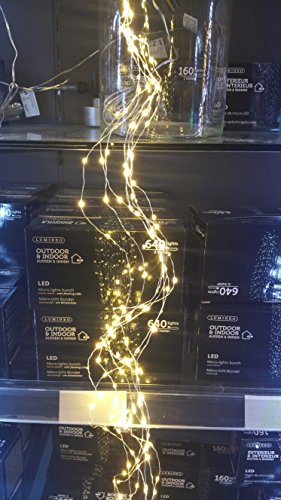 80 MicroLED warmweiß Wasserfall Batterien Lichterkette Weihnachten Baumschmuck Krippe von SELF IMPORT AGENCIES