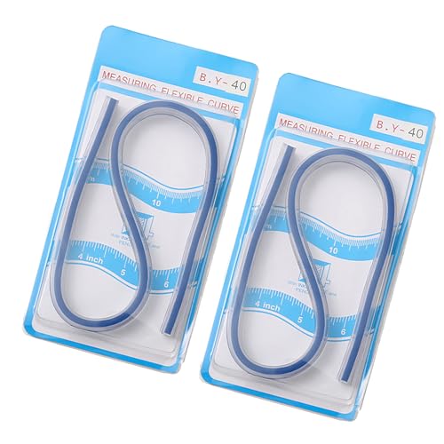 2Pcs Flexible Mess Lineal PVC Maßband Multifunktions Quilten Mess Lineal Werkzeug Für Kleidung Muster Herstellung von SELiLe