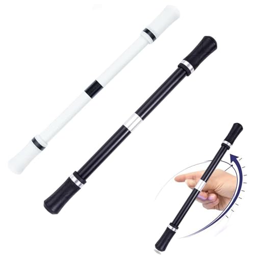 Spinning Rotating Pen,Rolling Finger Rotationsstifte,2 PC Spinning Pen,Penspinning Stick Rotationsstift Spiel Stift mit Anleitung,Drehbarer Kugelschreiber von SEMINISMAR