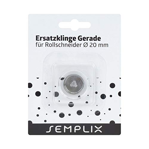 SEMPLIX Ersatzklinge Rollschneider Gerade 20mm: Zum Nähen, Handarbeiten, Basteln | für Stoffe, Filz, Leder, Papier, Foto von SEMPLIX