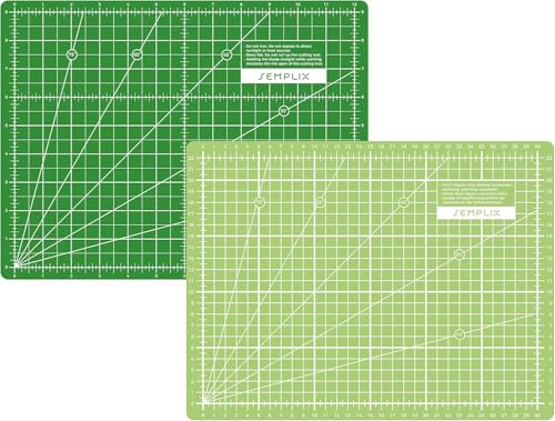 SEMPLIX Selbstheilende Schneidematte A0-A4 - Grün, Rosa, Grau, Türkis, Lila - Ideal fürs Basteln, Nähen & Patchworken - Beidseitig Bedruckt - Vorderseite cm Rückseite inch Bemaßung (Hellgrün-Grün, A4) SEMPLIX Selbstheilende Schneidematte A0-A4 - Grün, Rosa, Grau, Türkis, Lila - Ideal fürs Basteln, Nähen & Patchworken - Beidseitig Bedruckt - Vorderseite cm Rückseite inch Bemaßung (Hellgrün-Grün, A4) von SEMPLIX