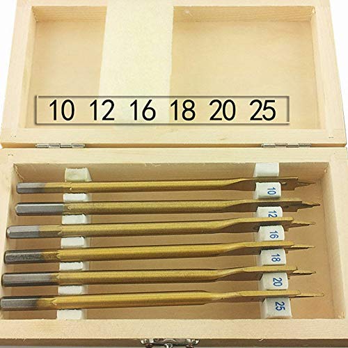 Holzbohrer-Set, flach, 6-teiliges Set (10-25 mm) Flachbohrer-Sets 1/4 Zoll Sechskantschaft + Holzbox für elektrische Bohrmaschinen, wiederaufladbare Bohrer von SENRISE