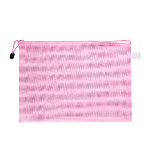 Dokumententasche mit Reißverschluss, A3/A4/A5, 5 Stück, wasserdichte Dokumententaschen für Schule, Büro, Hausaufgaben, Aktenaufbewahrung, Papierorganisation (A5, Pink) von SENRISE