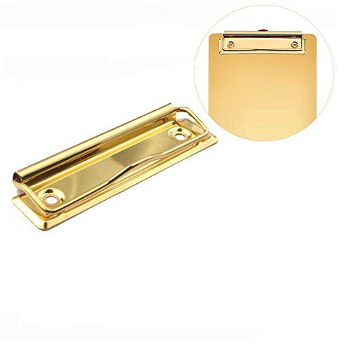 Senrise Klemmbrett-Clips, hängende Lochklemme, montierbare Metallbrett-Clip für Klemmbrett und Wand, gold von SENRISE